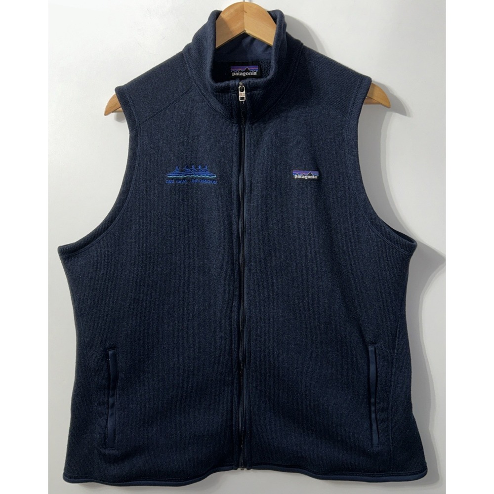 Patagonia Women's Better Sweater Vest Sz XXL 2XL ROWING STY25887 Navy Blue